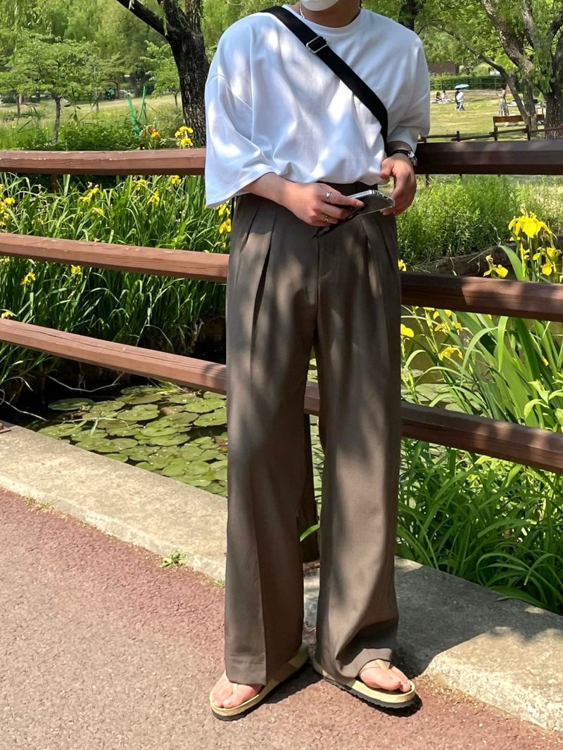  MINE MINMAL TWO TUCK WIDE SLACKS(3COLOR)