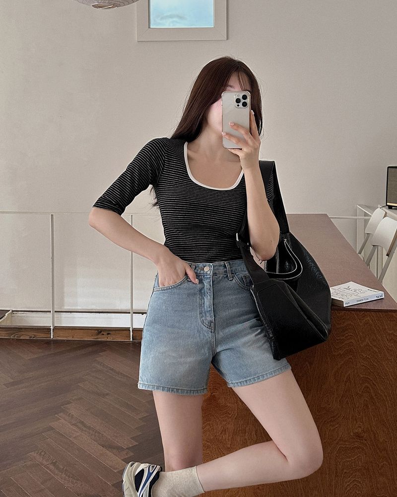 Heru denim shorts