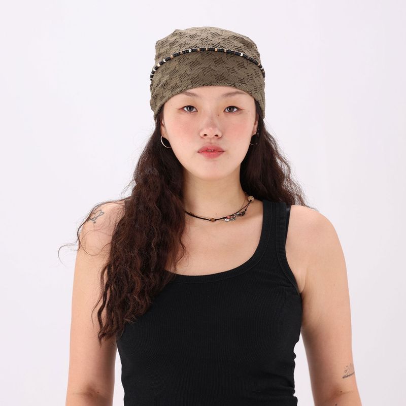 khaki knit bandana