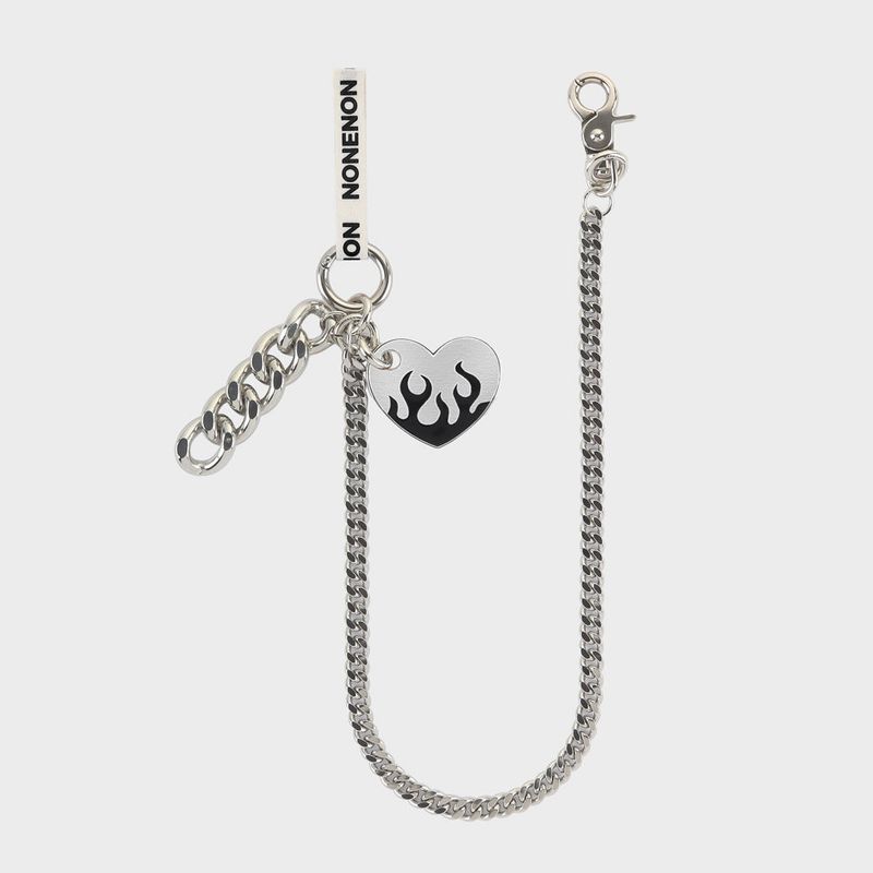 FLAME LOVE KEYRING(BLACK)_L