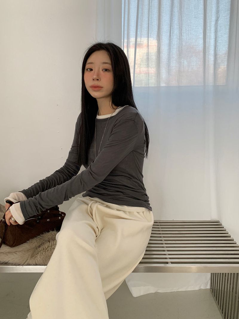 [MADE] Fodit Wool Tencel Layered Tee