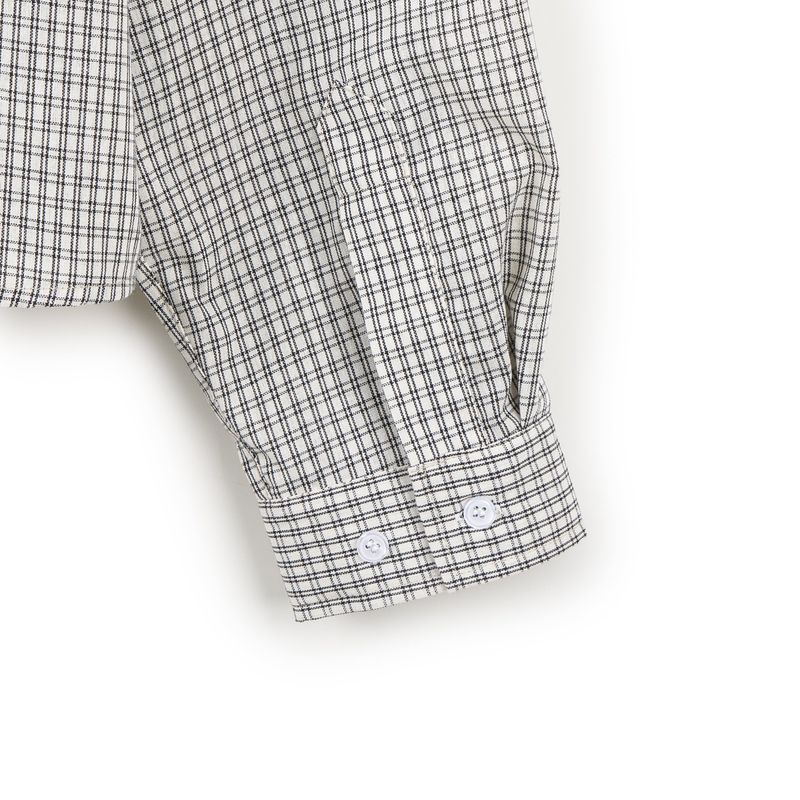 Cropped check shirt 2COLOR
