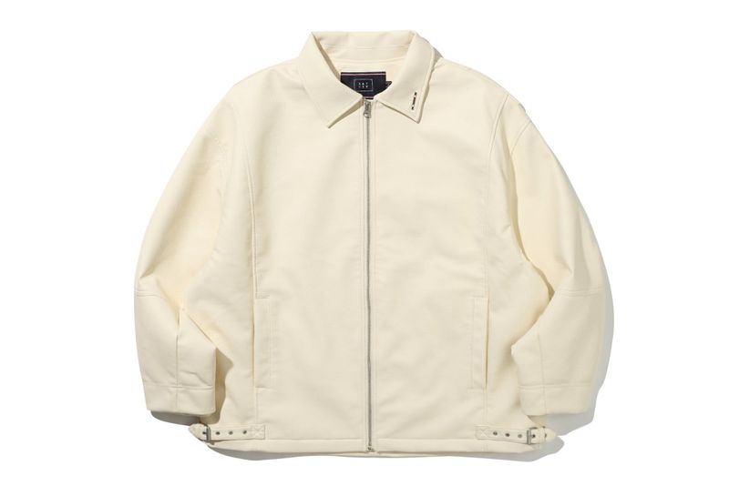 VEGAN LEATHER SINGLE JACKET_OATMEAL