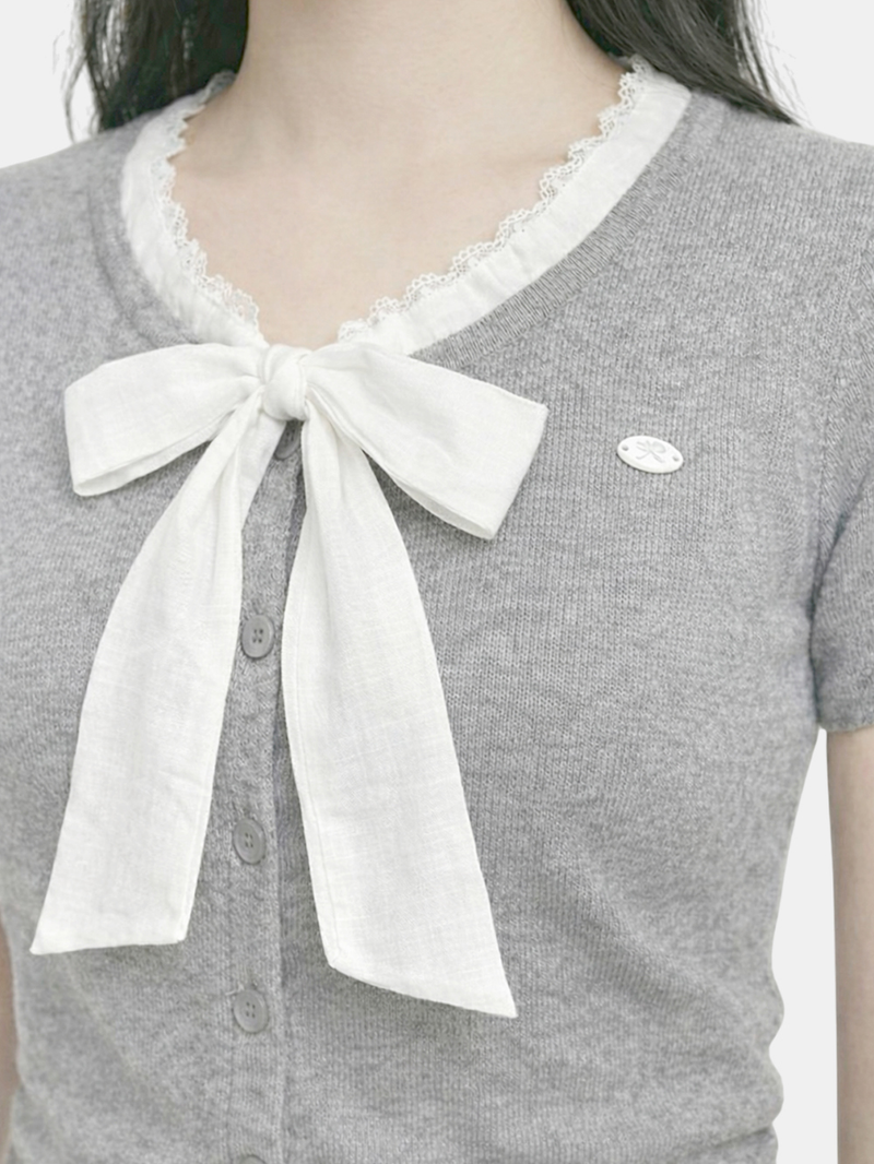 Elara Ribbon Knit Tee