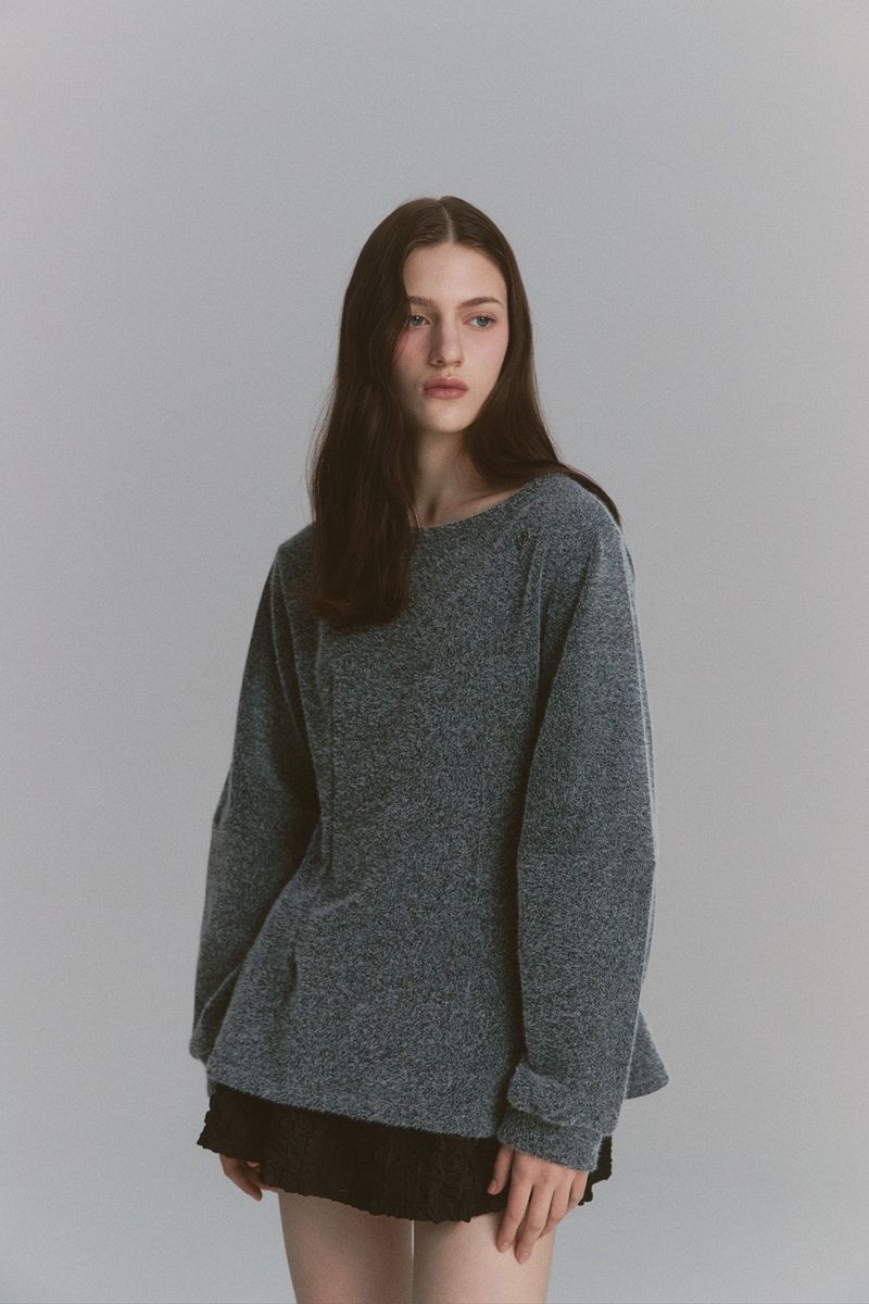 Angora Flare Sweatshirt Charcoal