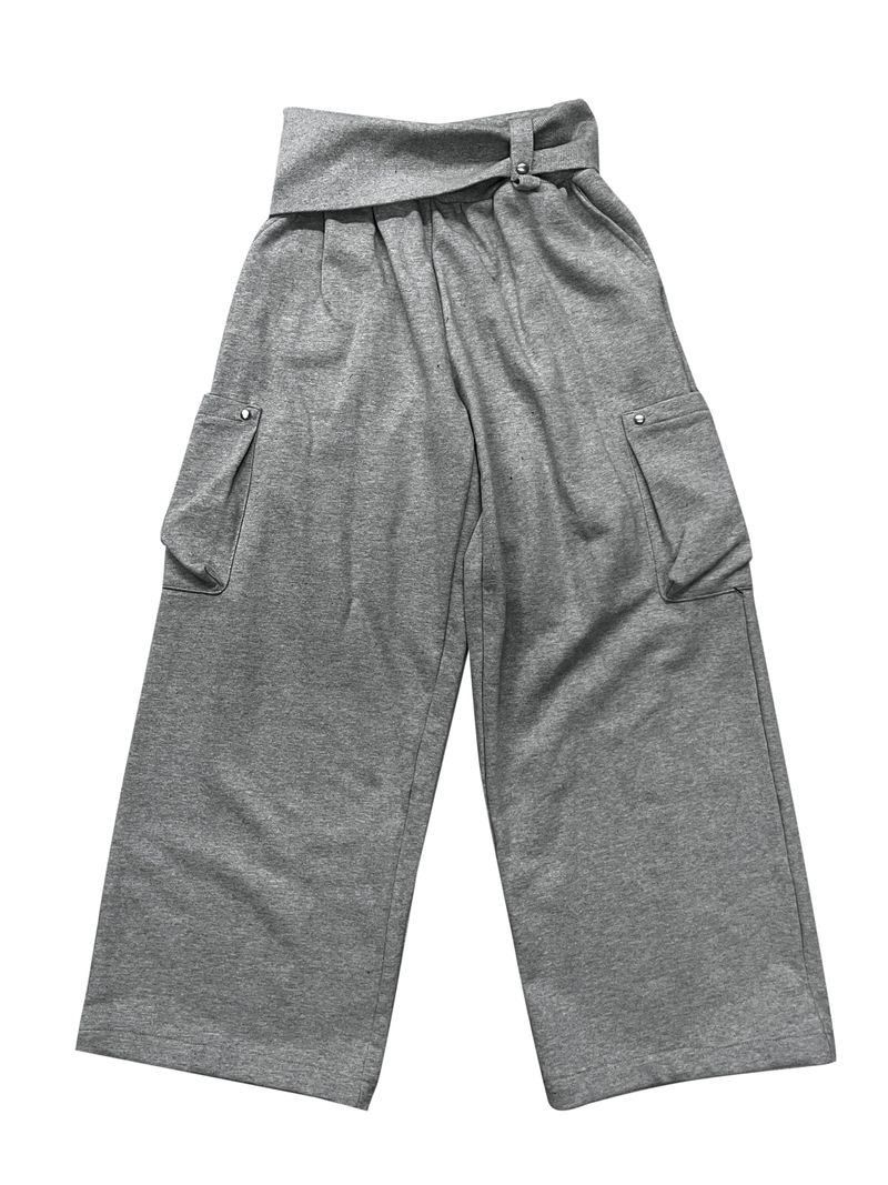 wrap waist wide pants (2color)
