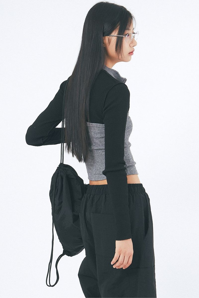 High halter-neck crop zip-up sleeveless