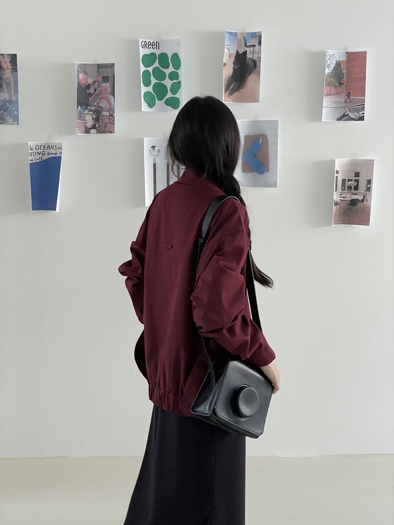 Snap detail blouson jacket