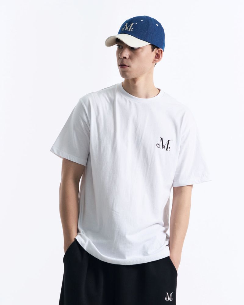 SLOGAN HALF T (Crop, Loose fit)