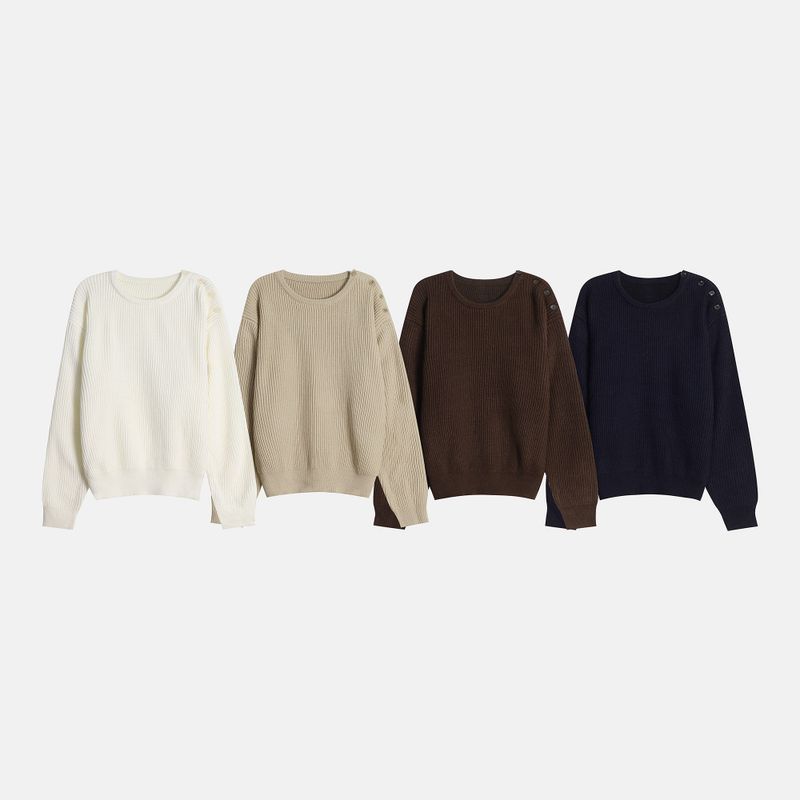 OA Mode Shoulder Round Knitwear (4 colors)
