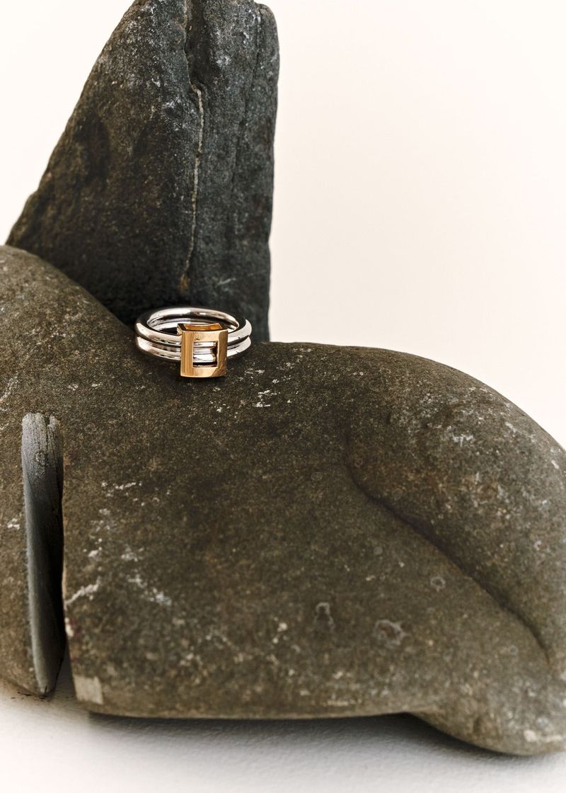 [MADE] Silver925_Blank SQ Double Line_R