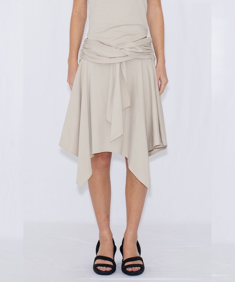 ASYMMETRIC DRAPE SKIRT