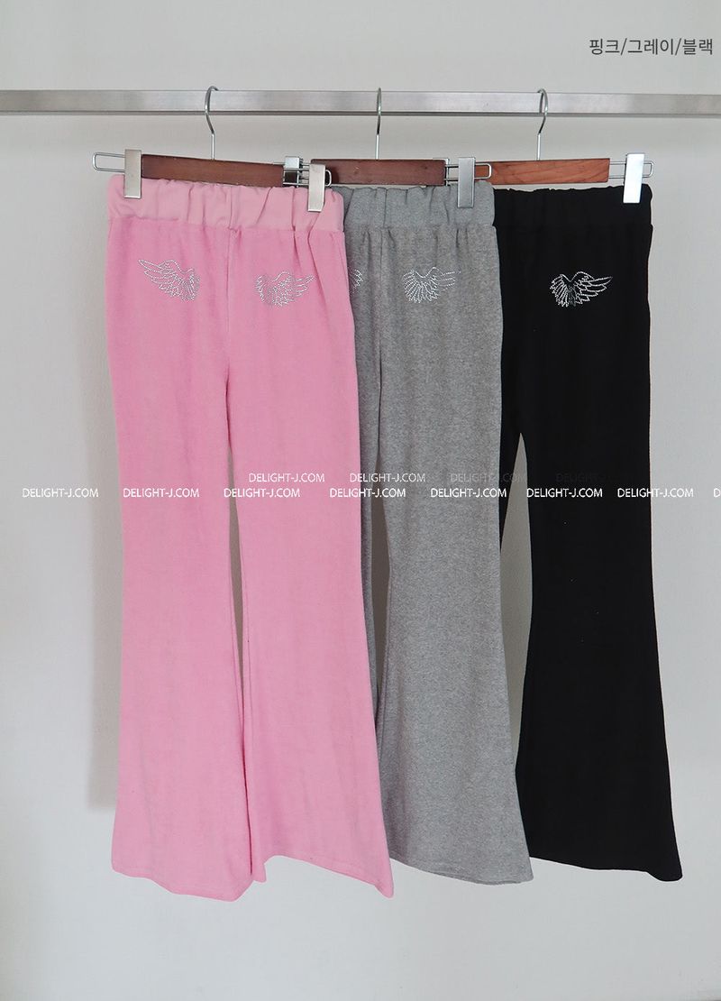 Angel Cubic Towel Terry Bootcut Long Pants