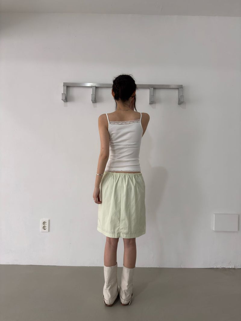 Lace Cami Top (Tumble, Bio-Washed) 3sizes - Ivory