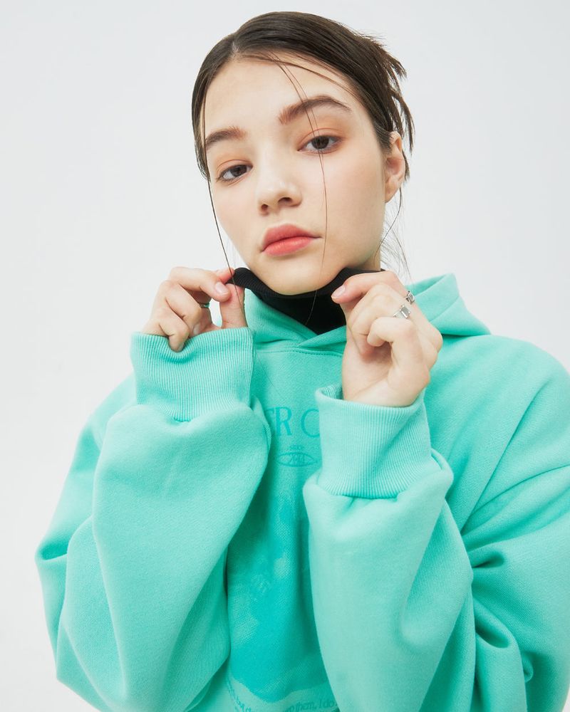 PLASTER CAST HOODIE-MINT