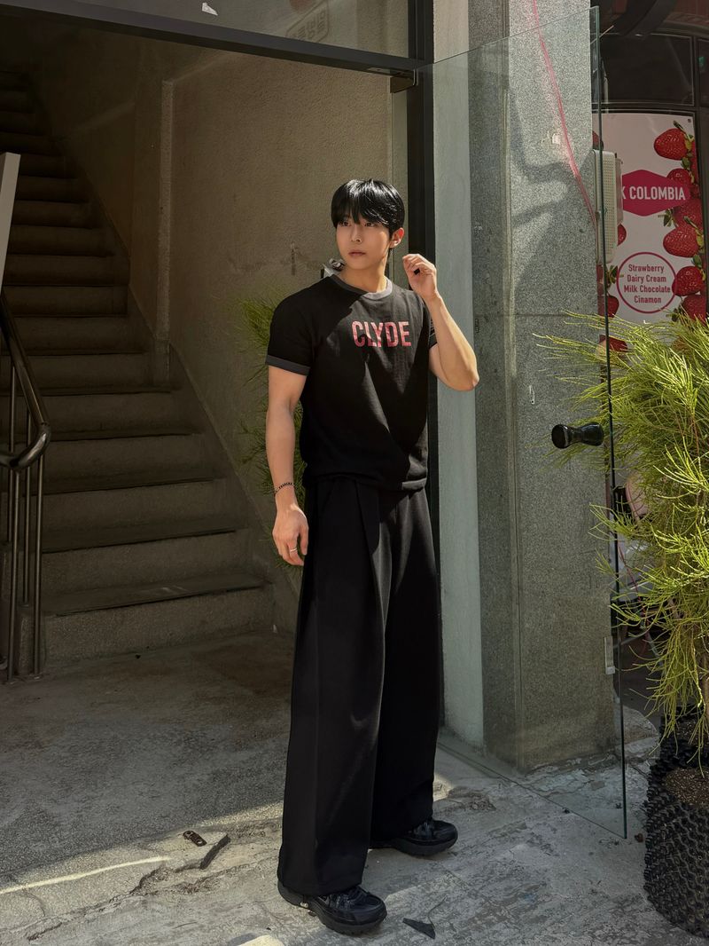 Straight wide sweatpants
