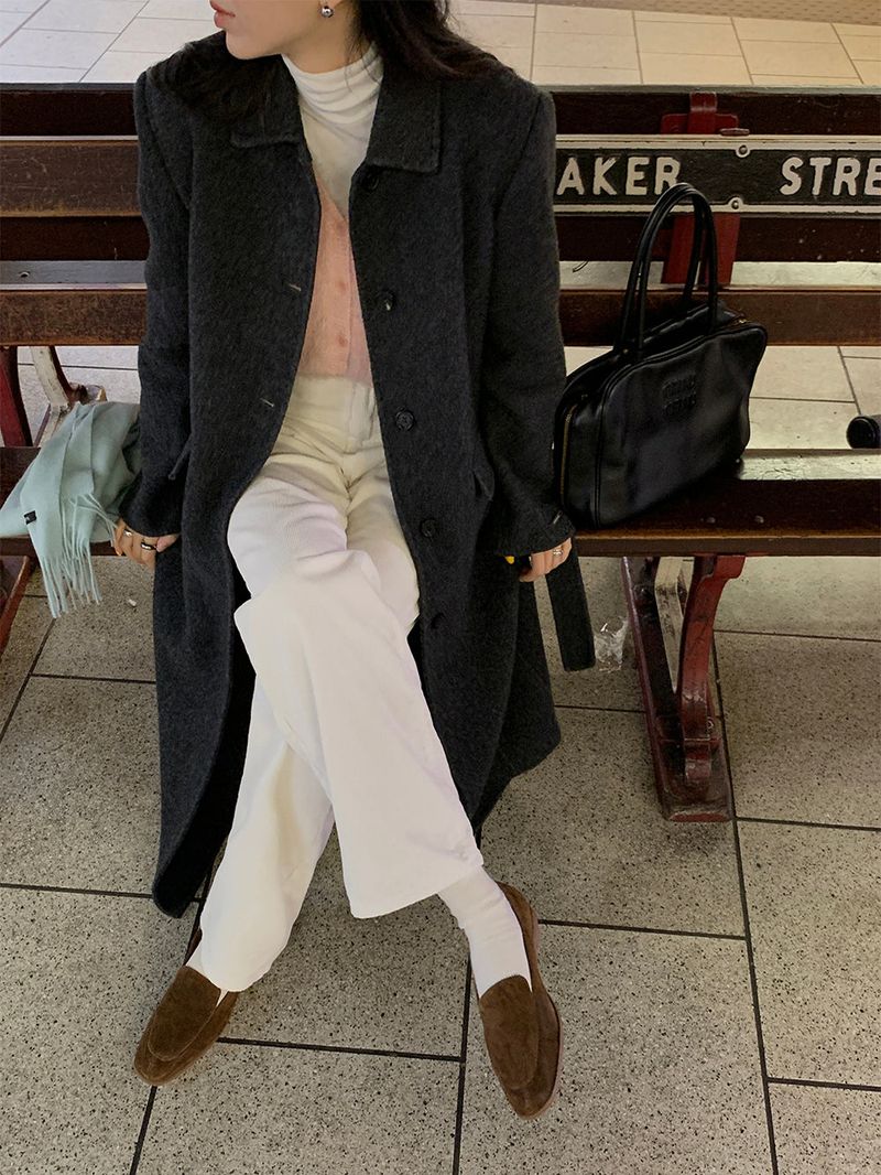 [MADE] Elton Stitch Wool Handmade Long Coat