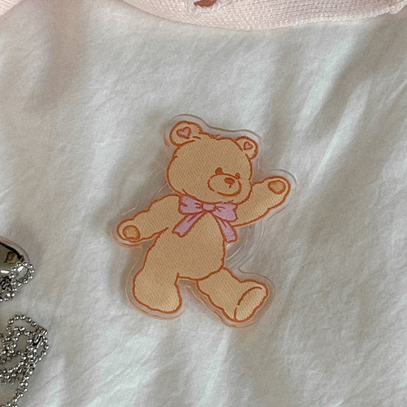 [Mademoment] bear embroidery acrylic smart tok
