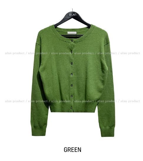 [U-BASIC] Allin round neck cardigan