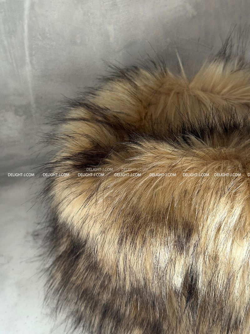 Raccoon Mix Fake Fur Bucket Hat
