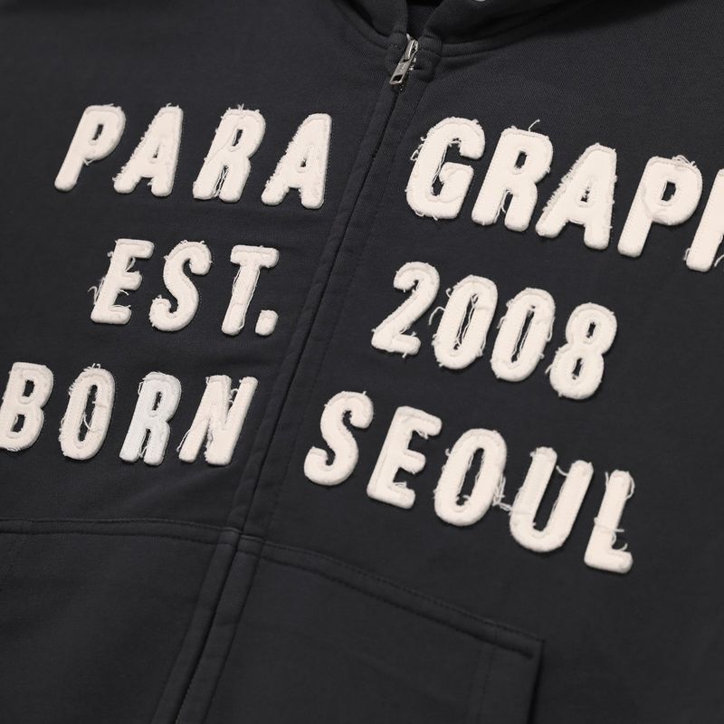 PARAGRAPH SEOUL ZIP HOODIE - CHARCOAL