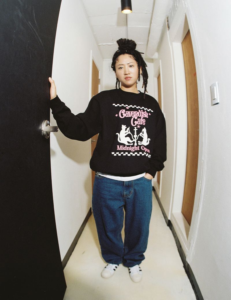 CAVENDISH CAFE SWEATSHIRT LIGHT GREY(CV2CFUM464A)