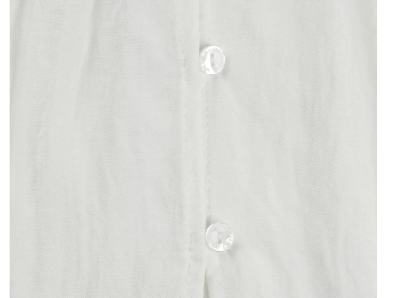 FRILL NECK PINTUCK BLOUSE (WHITE)
