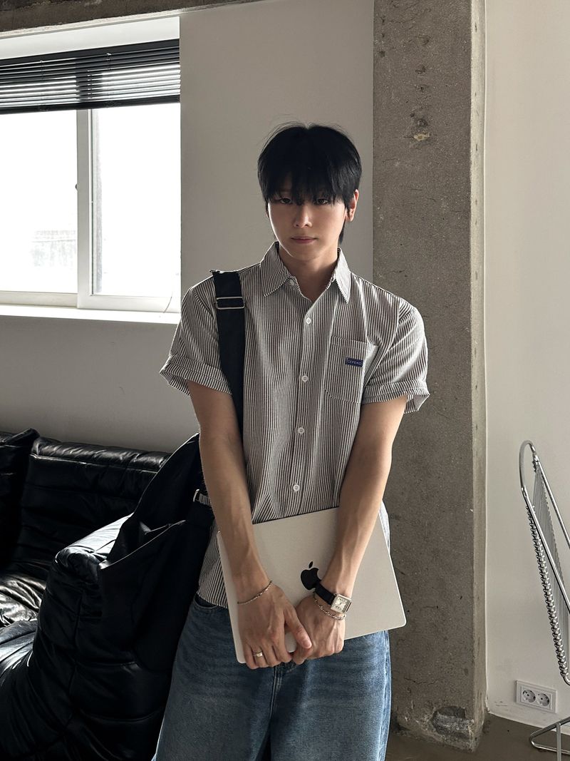 Saint Label Striped Short-Sleeve Shirt