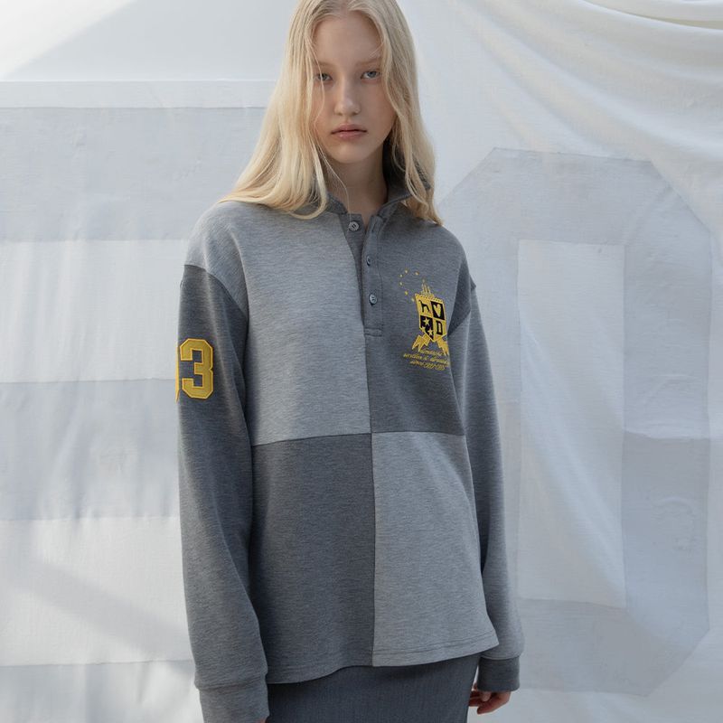 DIMANCHE（ディマンシュ）の「SQUARE PK SHIRT (GREY)（Tops）」