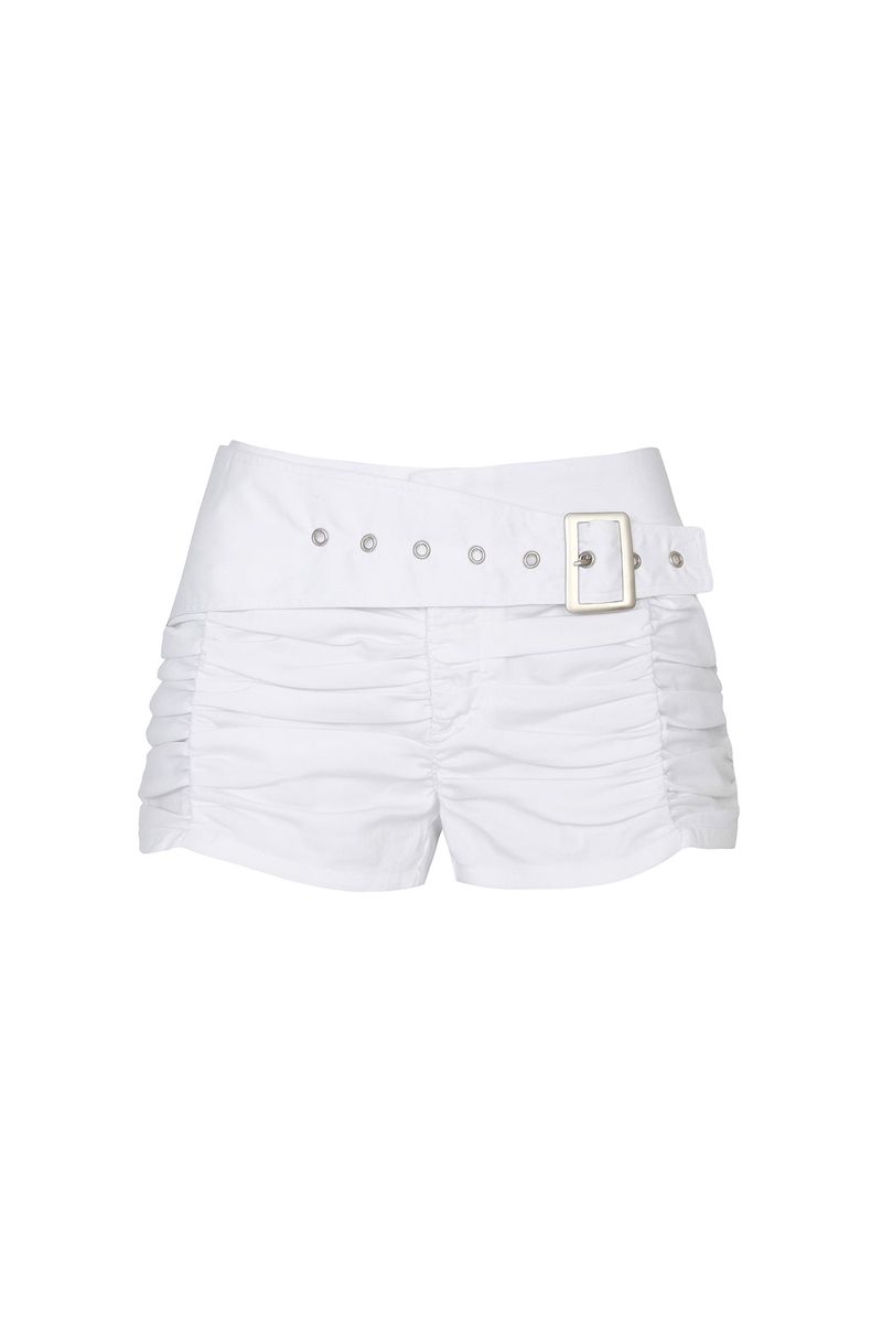 VIOLA BELTED SHORTS ivory