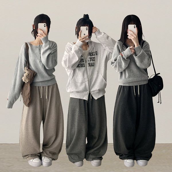 Bene Soft Banding Wide Knit Pants