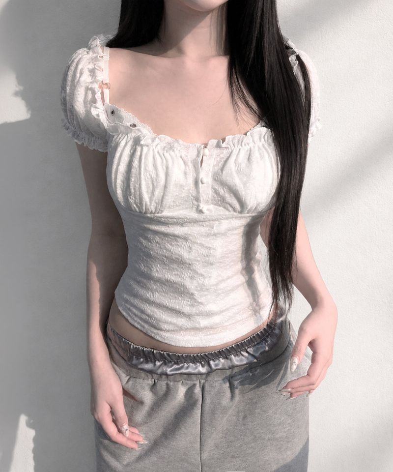 rosy puff blouse (3colors)