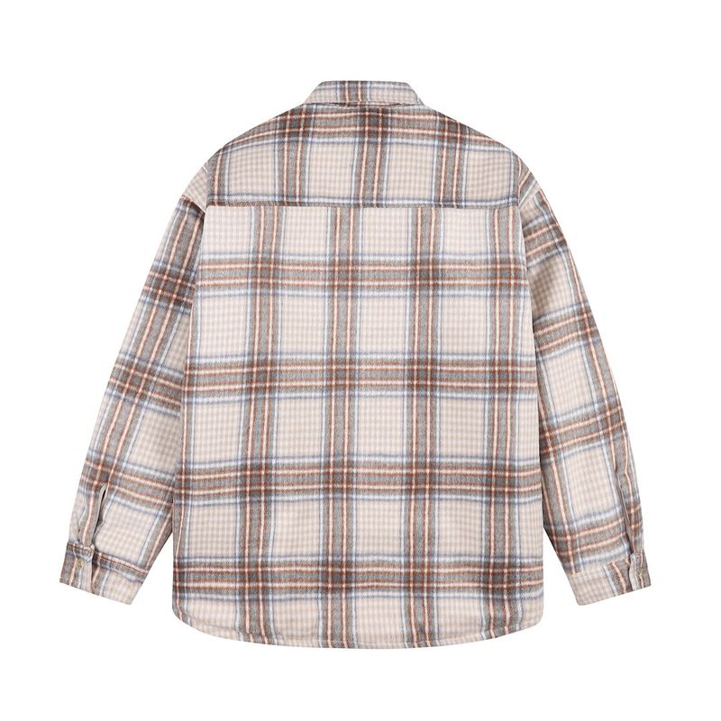 WOOL CHECK PUFFER SHIRTS