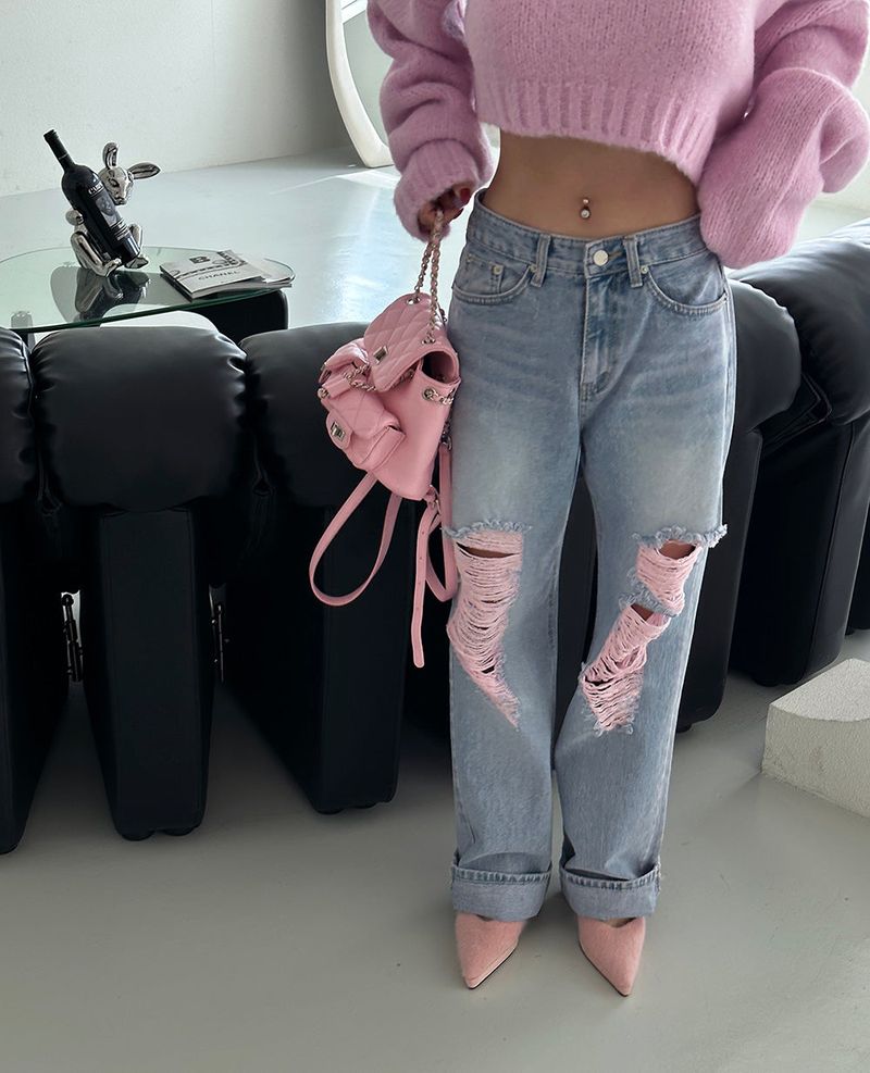 Angora strap high heels