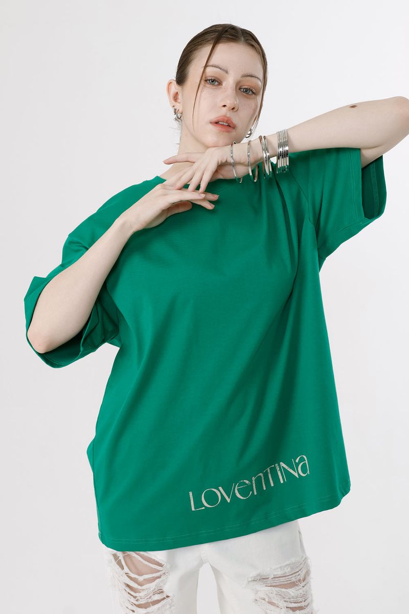 MULTI PRINTING T-SHIRT LIZE_GREEN
