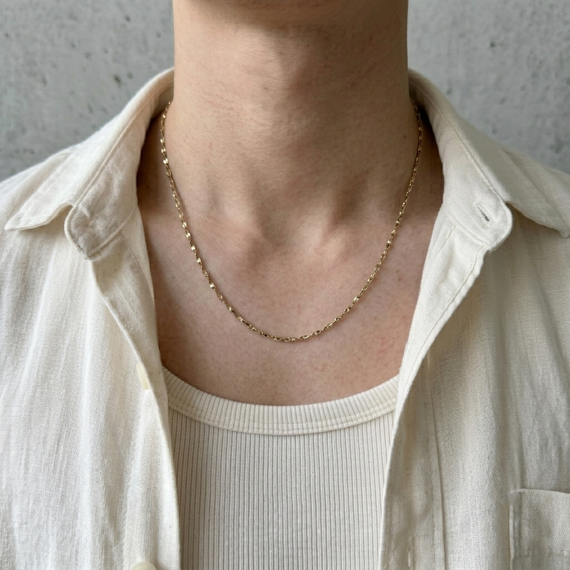 FADE MEET（フェードミート）の「Soft Glow Fine Chain Necklace（Accessories）」