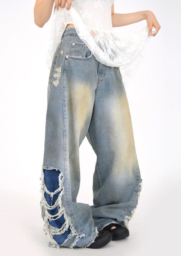privatelookbook（プライベートルックブック）の「side dirty wide denim pants（Pants）」