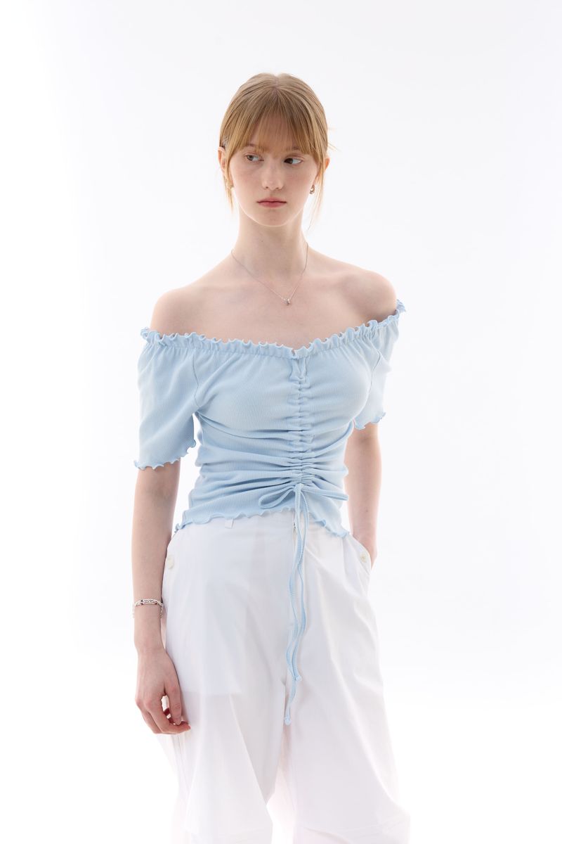 XOXO OFF-SHOULDER / SKY BLUE