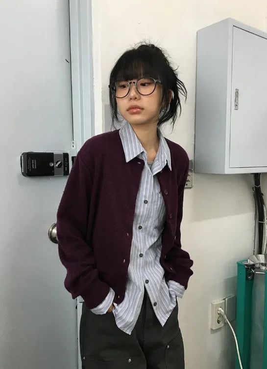 BAON（バオン）の「26FW★ [BAONHAUS] コティレン ラウンド ニット カーディガン（トップス）」