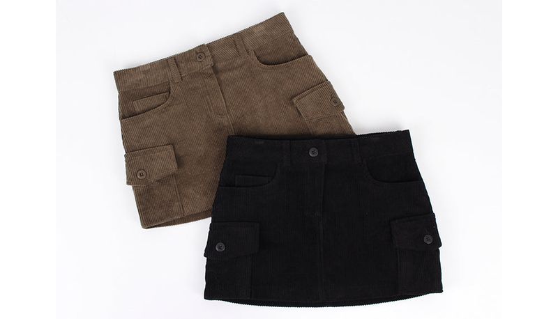 CORDUROY CARGO SKIRT