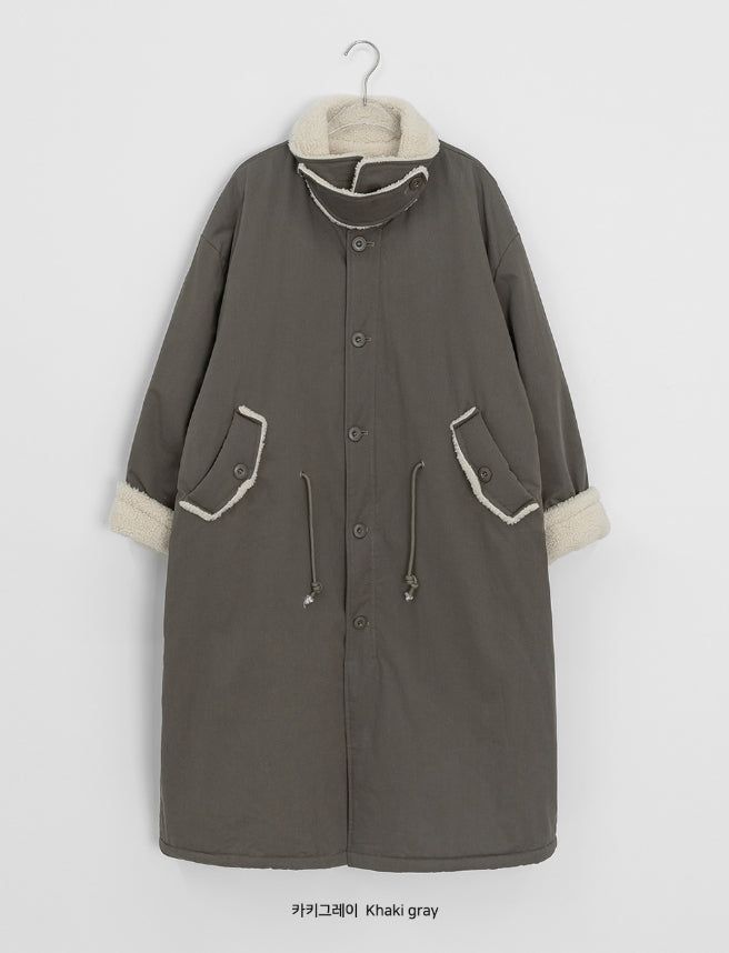 Panbi Wool Long Bomber Jacket
