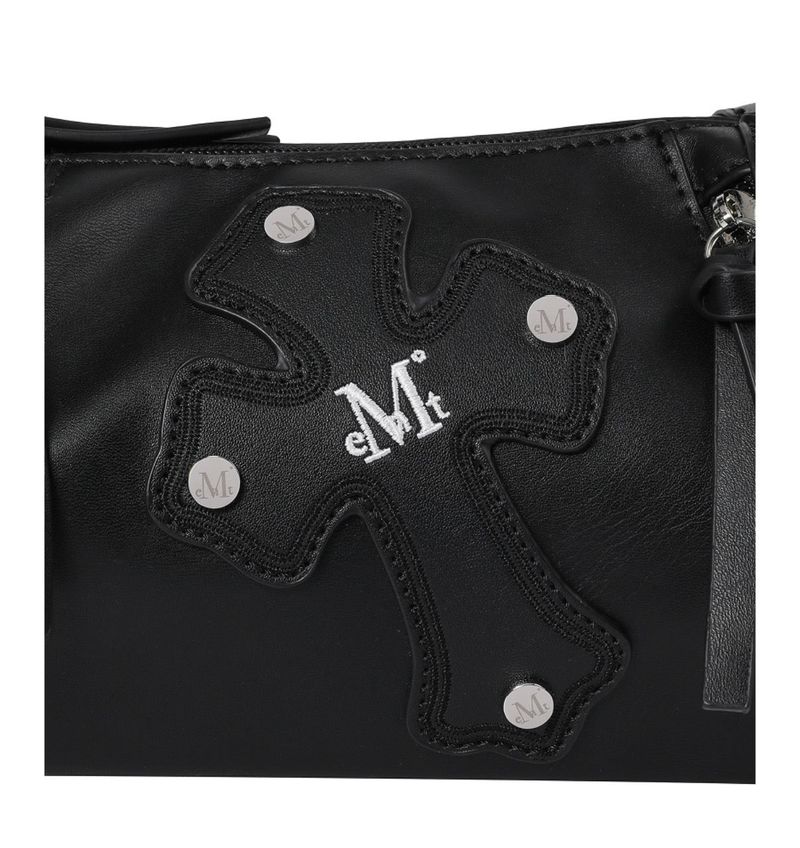 BAEL CROSS LEATHER PATCH MINI SHOULDER BAG