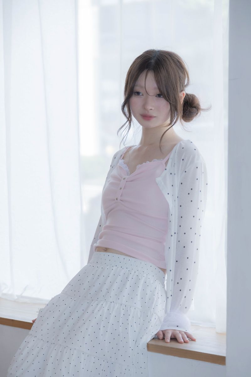 LITALMUTE（リタルミュート）の「 studs ribbon camisole(pink)（Tops）」