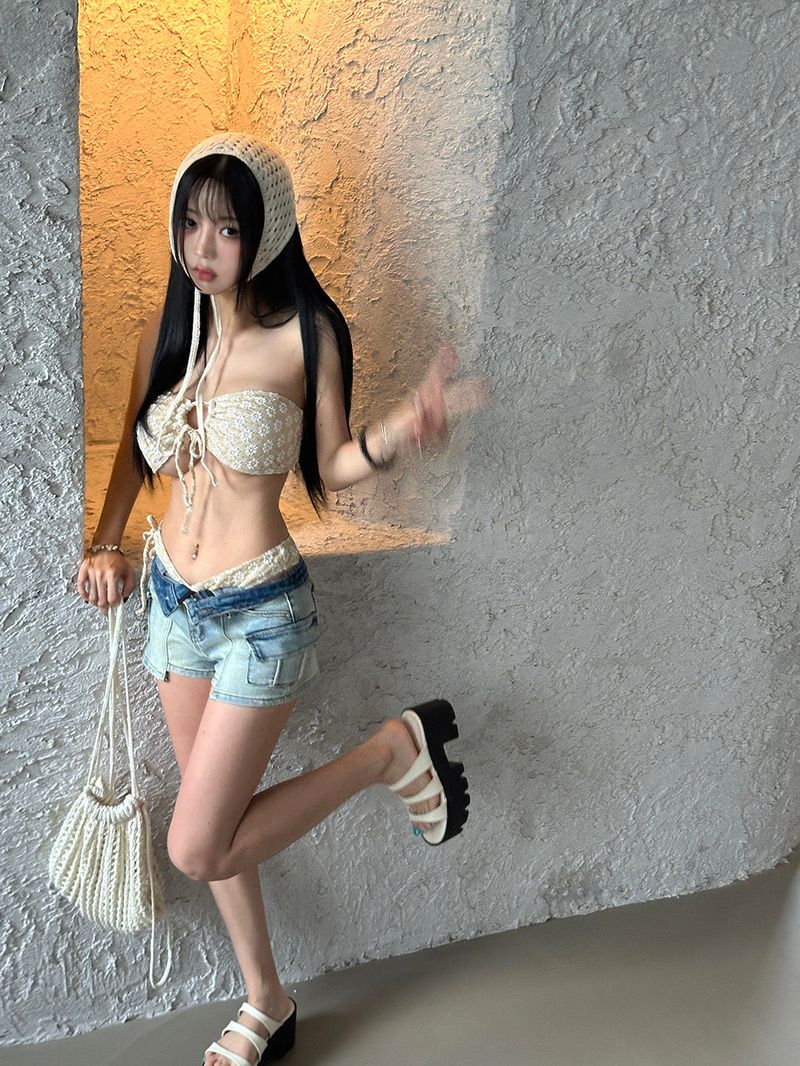 crochet hair bandana scarf