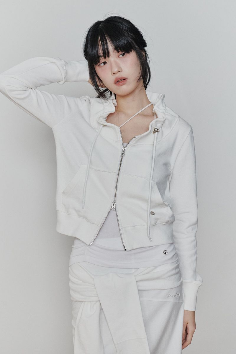 TIED LONG SKIRT white