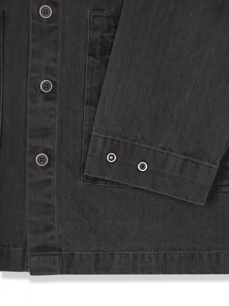 herringbone pigment work jacket
