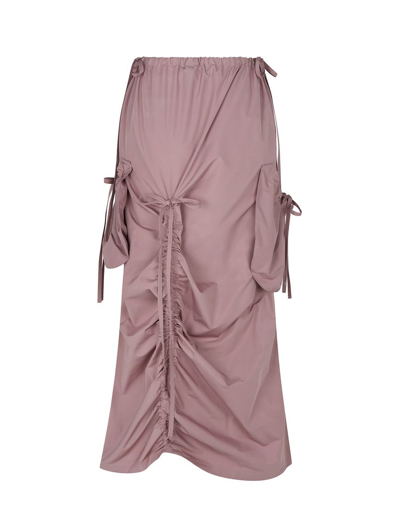 Wisdom Teeth Low Rise Ruched Skirt PINK