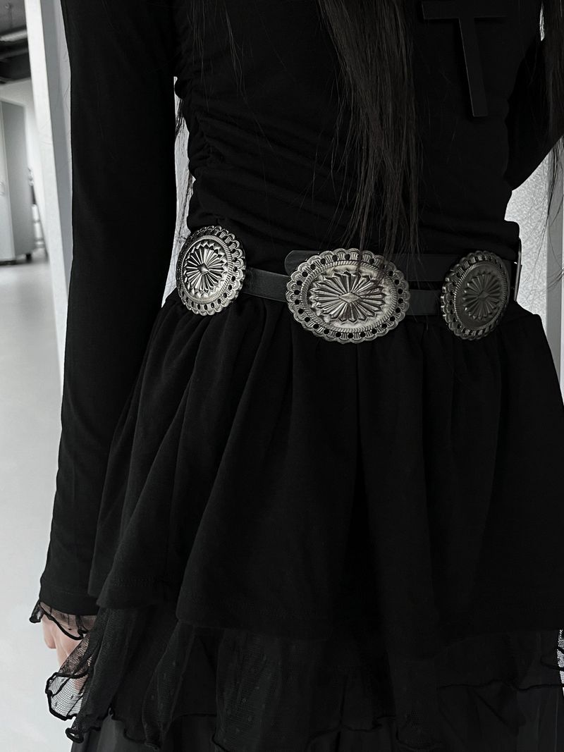 dot layered shirring lace one-piece (2color)