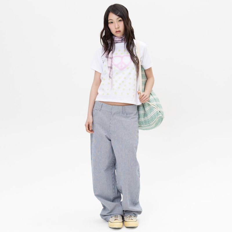 Heart Peace Star Tee - White