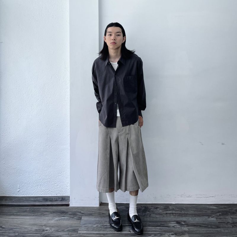 Charcoal Clean Pocket Shirt